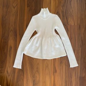 Vintage Miu Miu Peplum Turtleneck Sweater Top